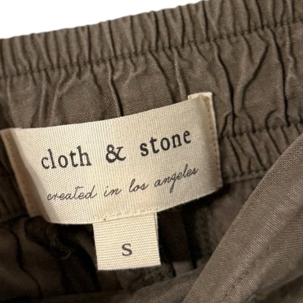 ANTHROPOLOGIE Cloth & Stone Green Khaki Trousers Pants - Picture 7 of 8